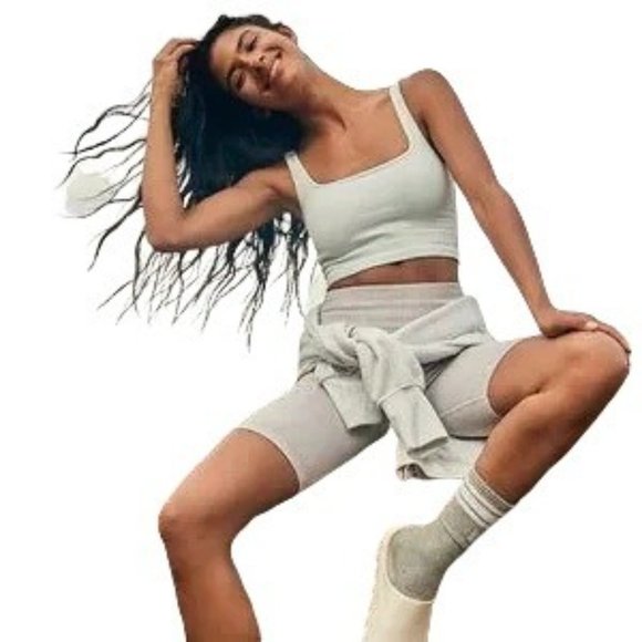 FREE PEOPLE HAPPINESS RUNS MINT GREEN SQUARE NECK CROP SZ: XS/S M/L NWOT - Picture 9 of 10